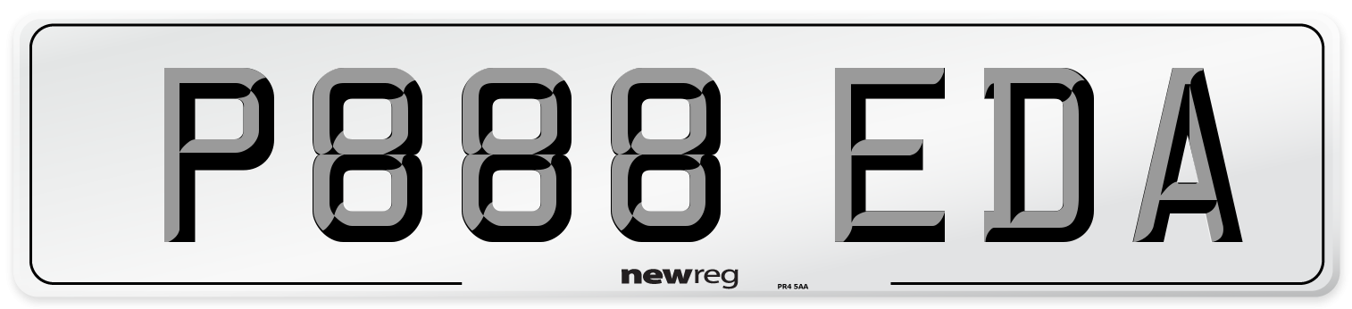 P888 EDA Number Plate from New Reg